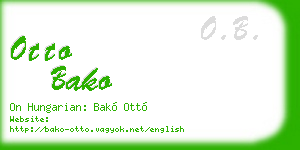 otto bako business card